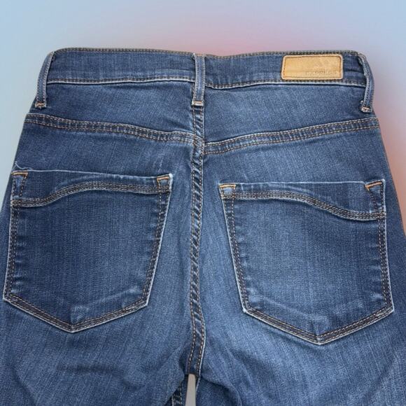 EXPRESS Women's 0 SUPER SOFT CROPPED LEGGING HIGH RISE Blue Jeans - Picture 4 of 6